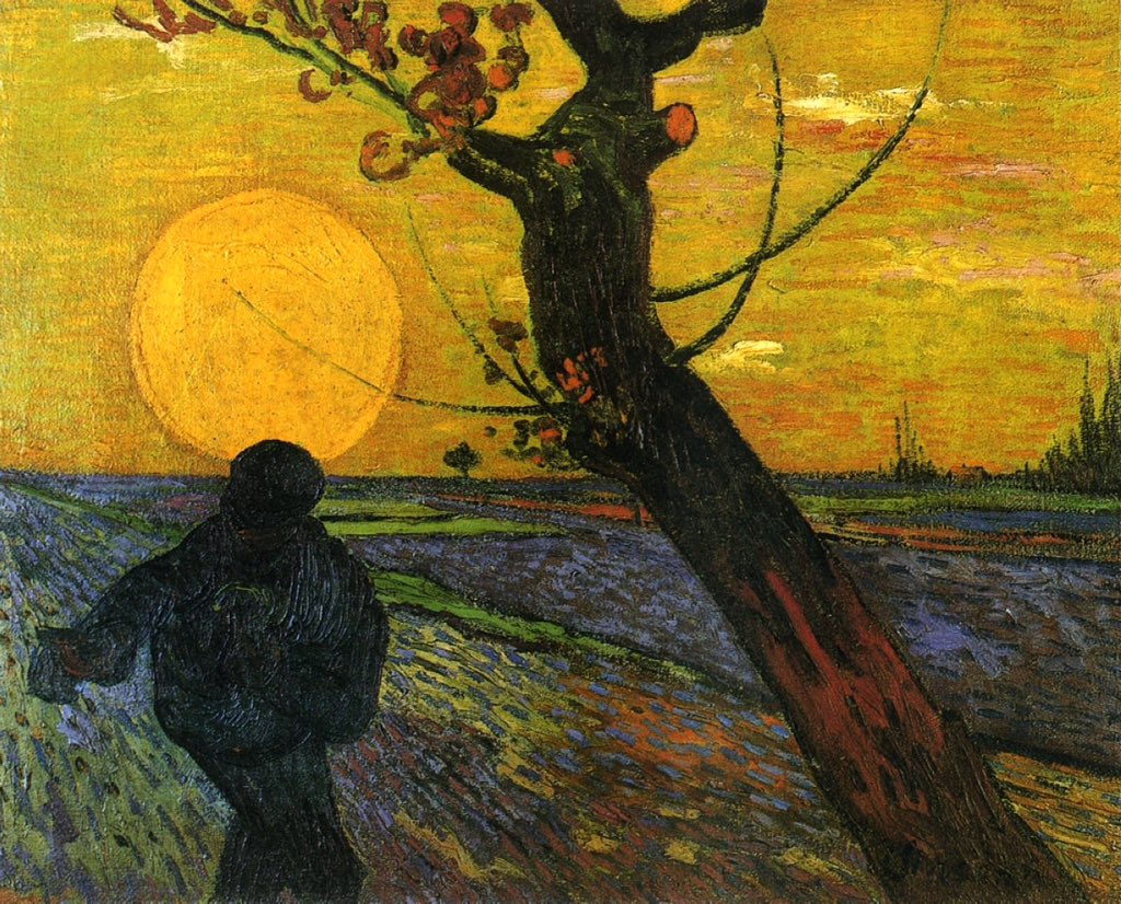 Paisaje de Van Gogh con colores amarillos de cadmio